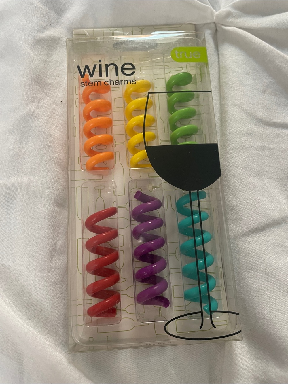 NIB Wine Stem Charms